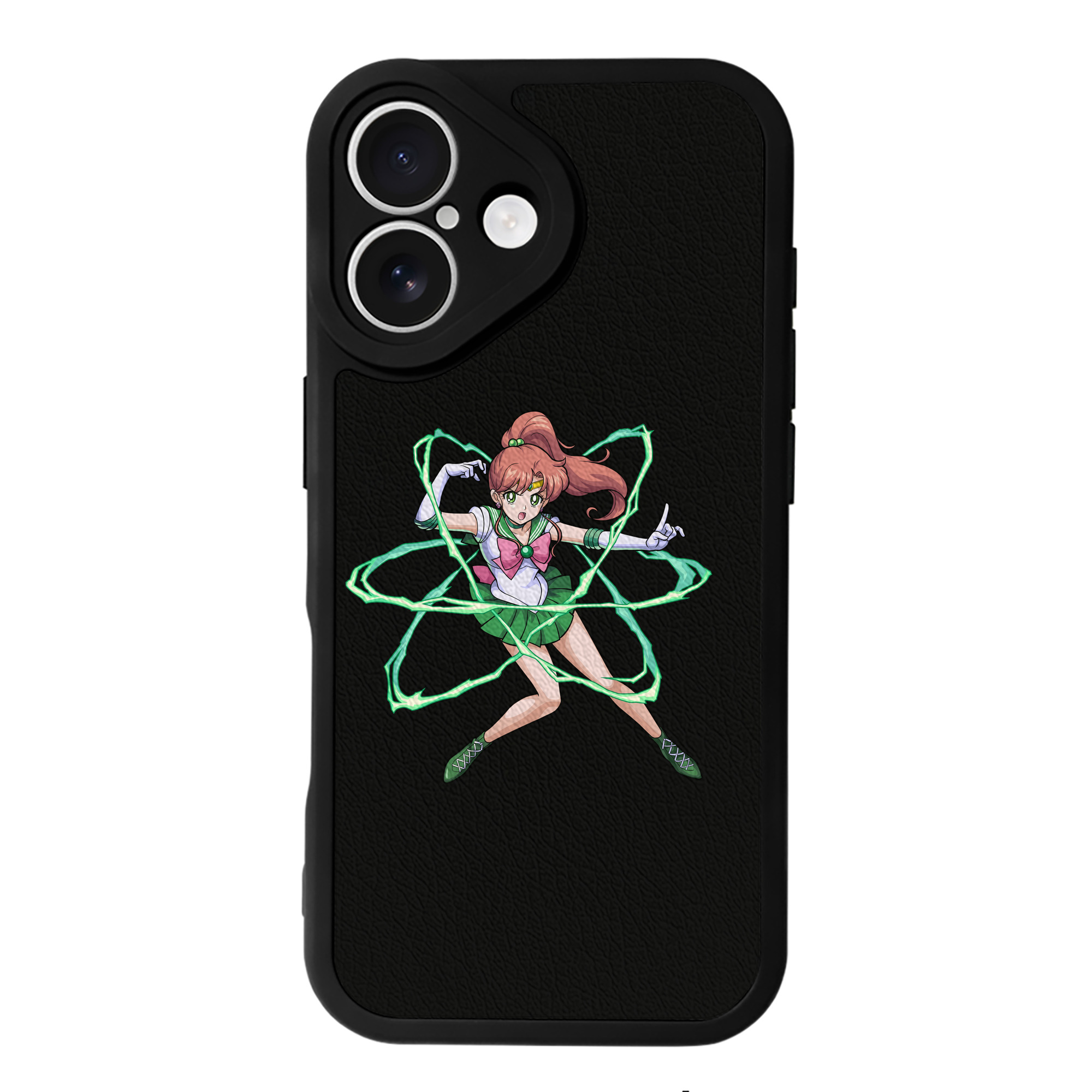 （画像用） 美少女戦士セーラームーン 木野 まこと きの まこと Sailor Moon Kino Makoto （セーラージュピター；Sailor Jupiter） 【iPhone 16シリーズ対応】シリコンスマホケース（レザー調） 材質：シリコン